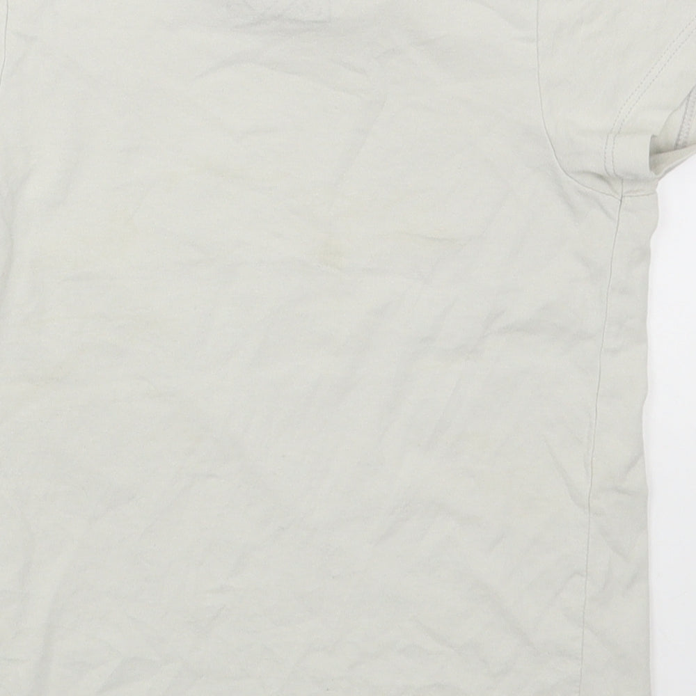 Matalan Boys White 100% Cotton Basic T-Shirt Size 6 Years Round Neck Pullover