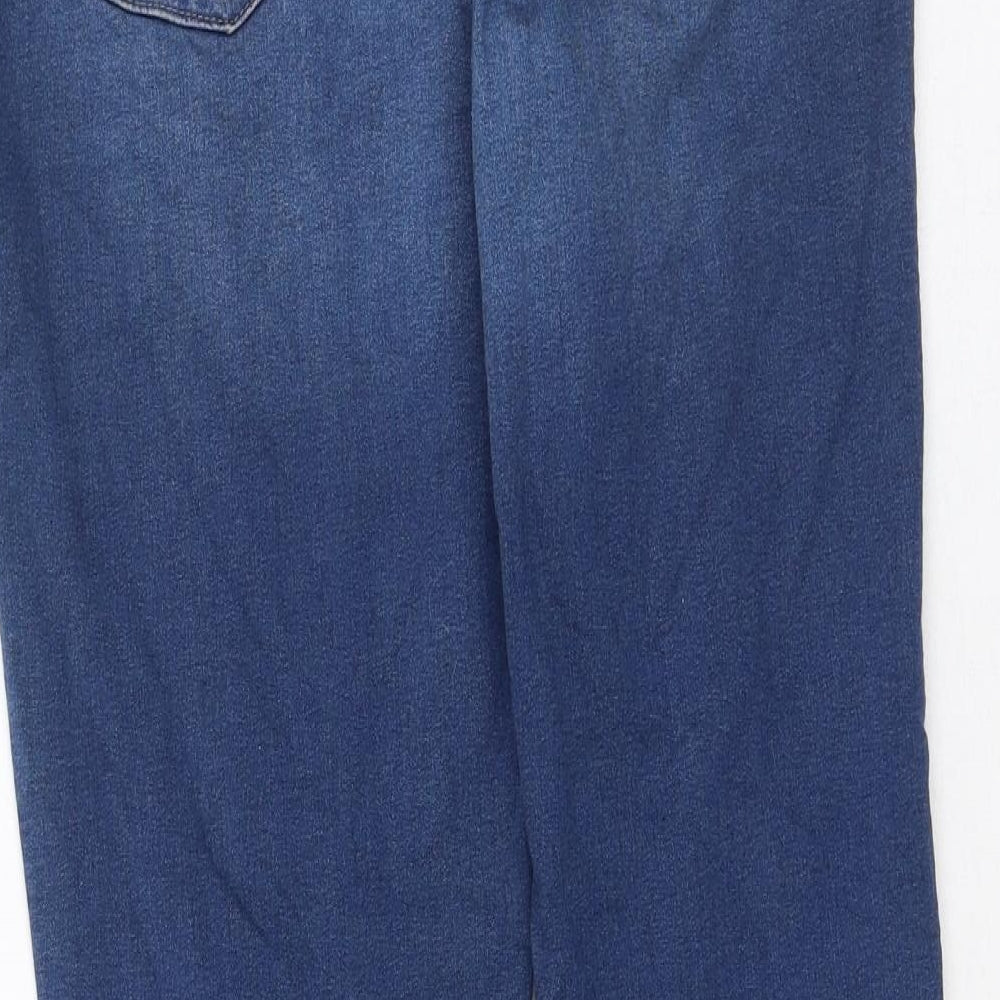 Marks and Spencer Womens Blue Cotton Skinny Jeans Size 12 L27 in Regular