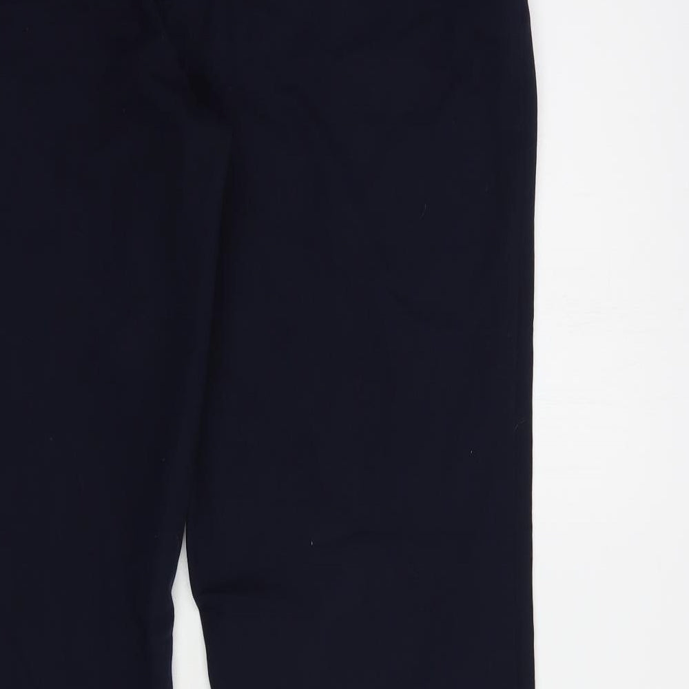 Dunnes Stores Womens Blue Polyester Dress Pants Trousers Size 12 L30 in Regular Button