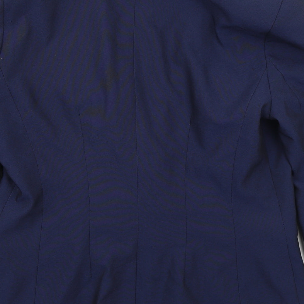 NEXT Womens Blue Polyester Jacket Suit Jacket Size 12