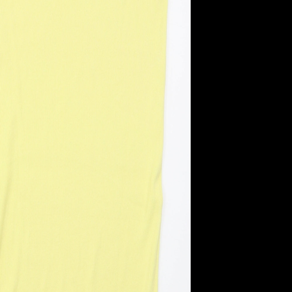 G.I Womens Yellow Cotton Tank Dress Size 10 Scoop Neck Pullover