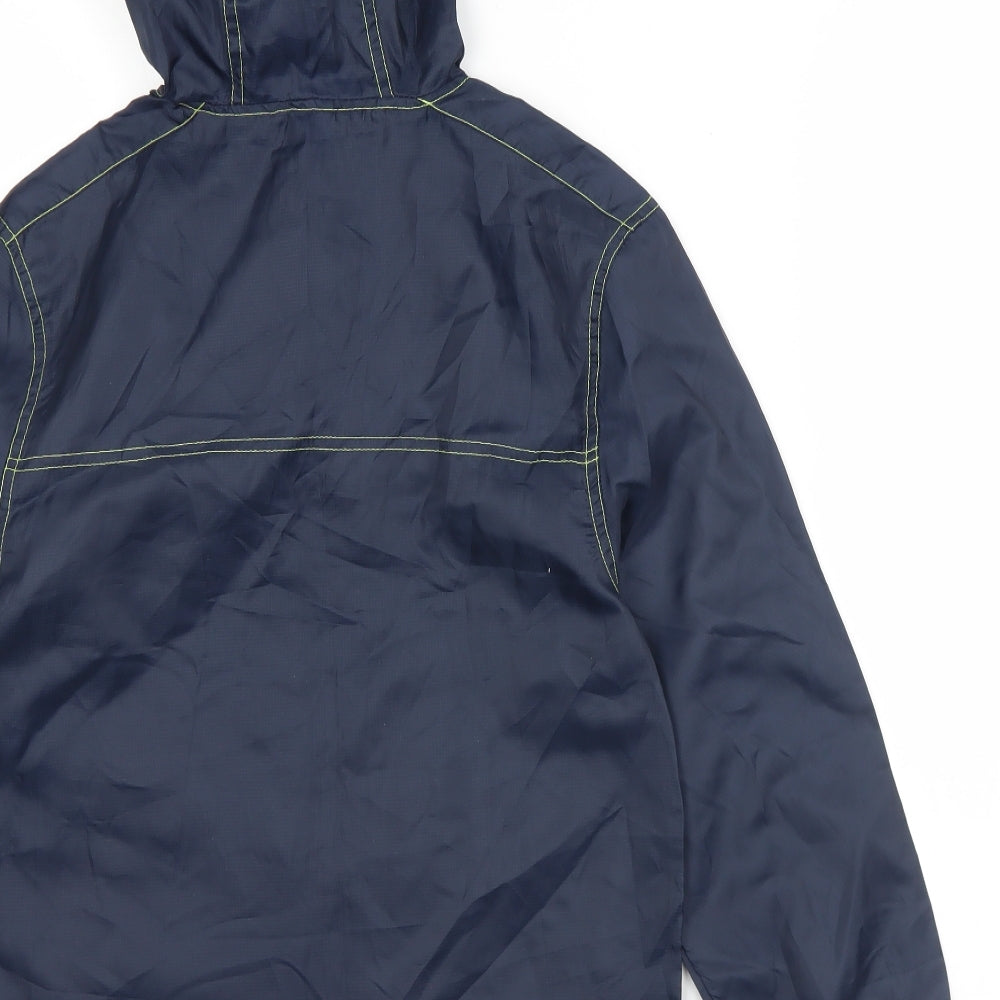 F&F Boys Blue Windbreaker Jacket Size L Zip