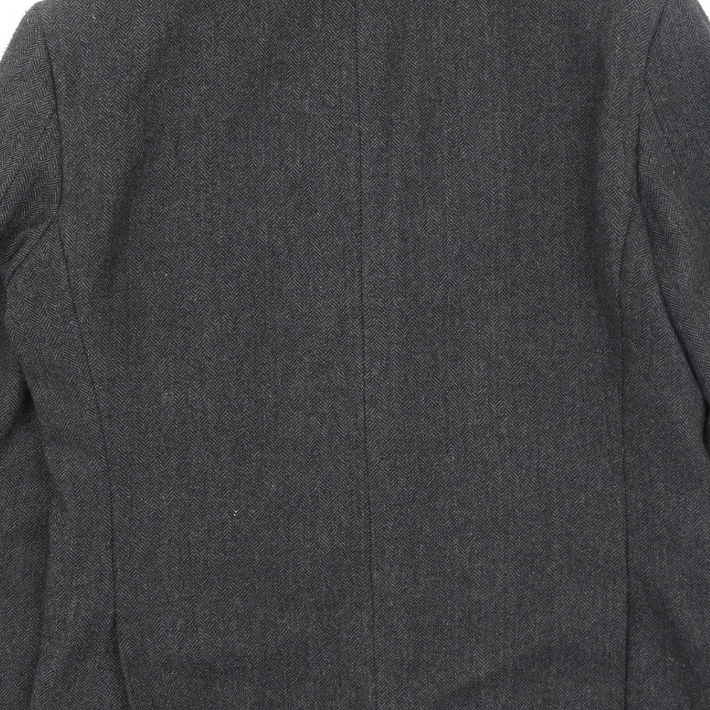 Cedar Wood State Mens Grey Rain Coat Coatigan Size M