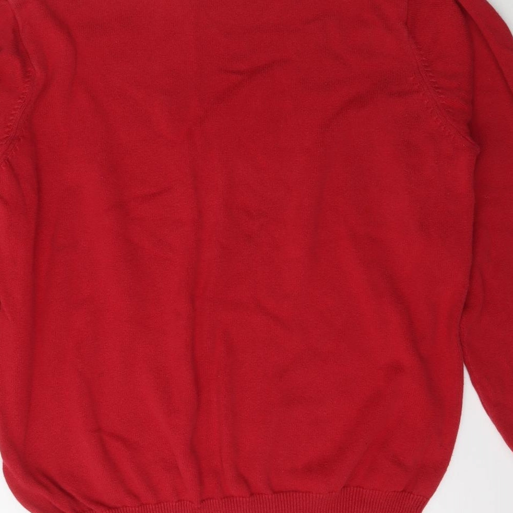 Dunnes Stores Mens Red Cotton Pullover Sweatshirt Size M