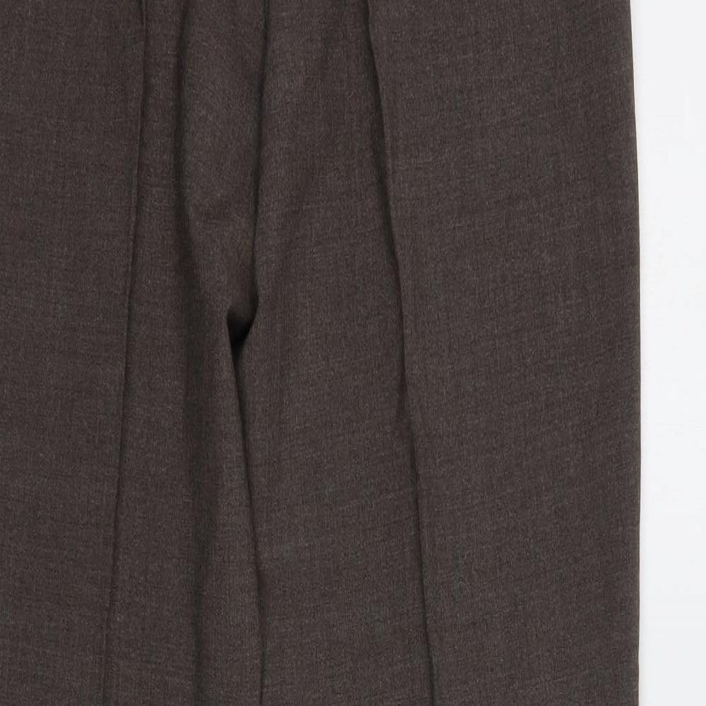 Gerry Weber Womens Brown Polyester Dress Pants Trousers Size 14 L34 in Regular Button