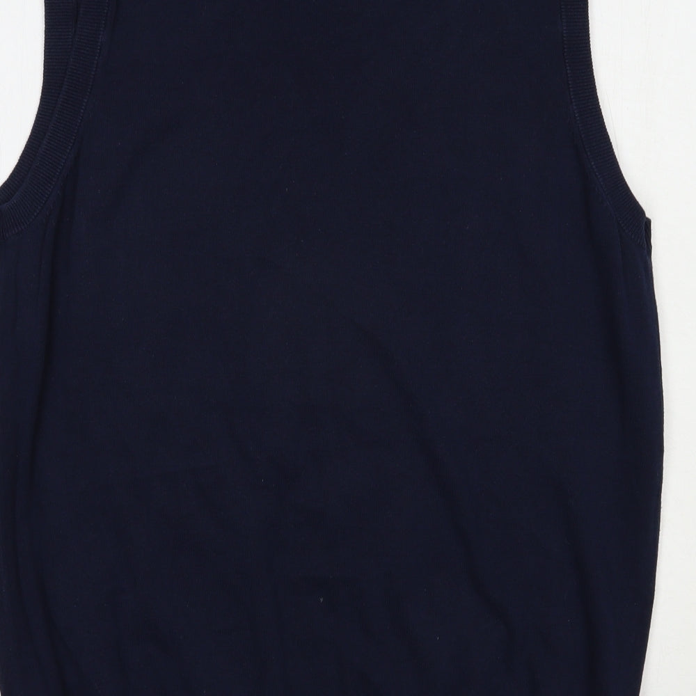 Matalan Mens Blue V-Neck Cotton Vest Jumper Size L