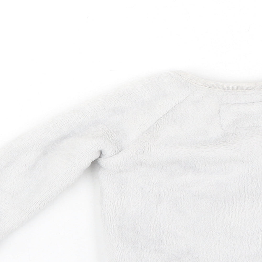 F&F Girls Grey Solid Cotton Cami Pyjama Top Size 3-6 Months - Bunnies