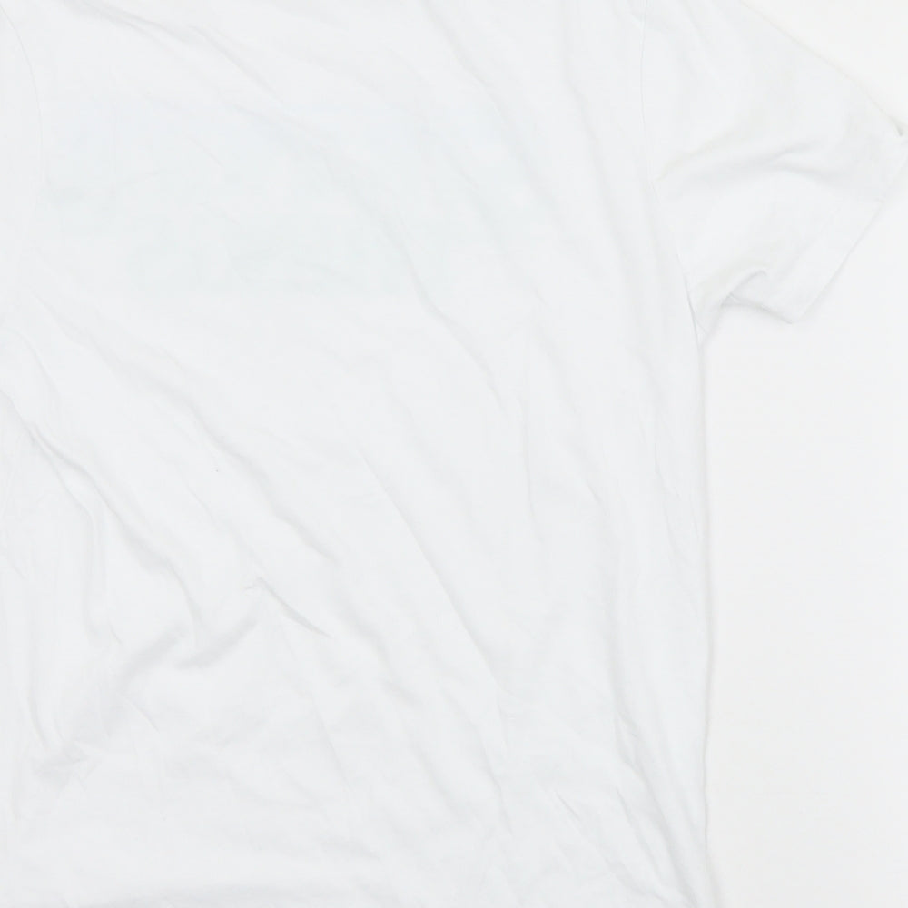 Primark Womens White Cotton Basic T-Shirt Size S Crew Neck - Stranger Things
