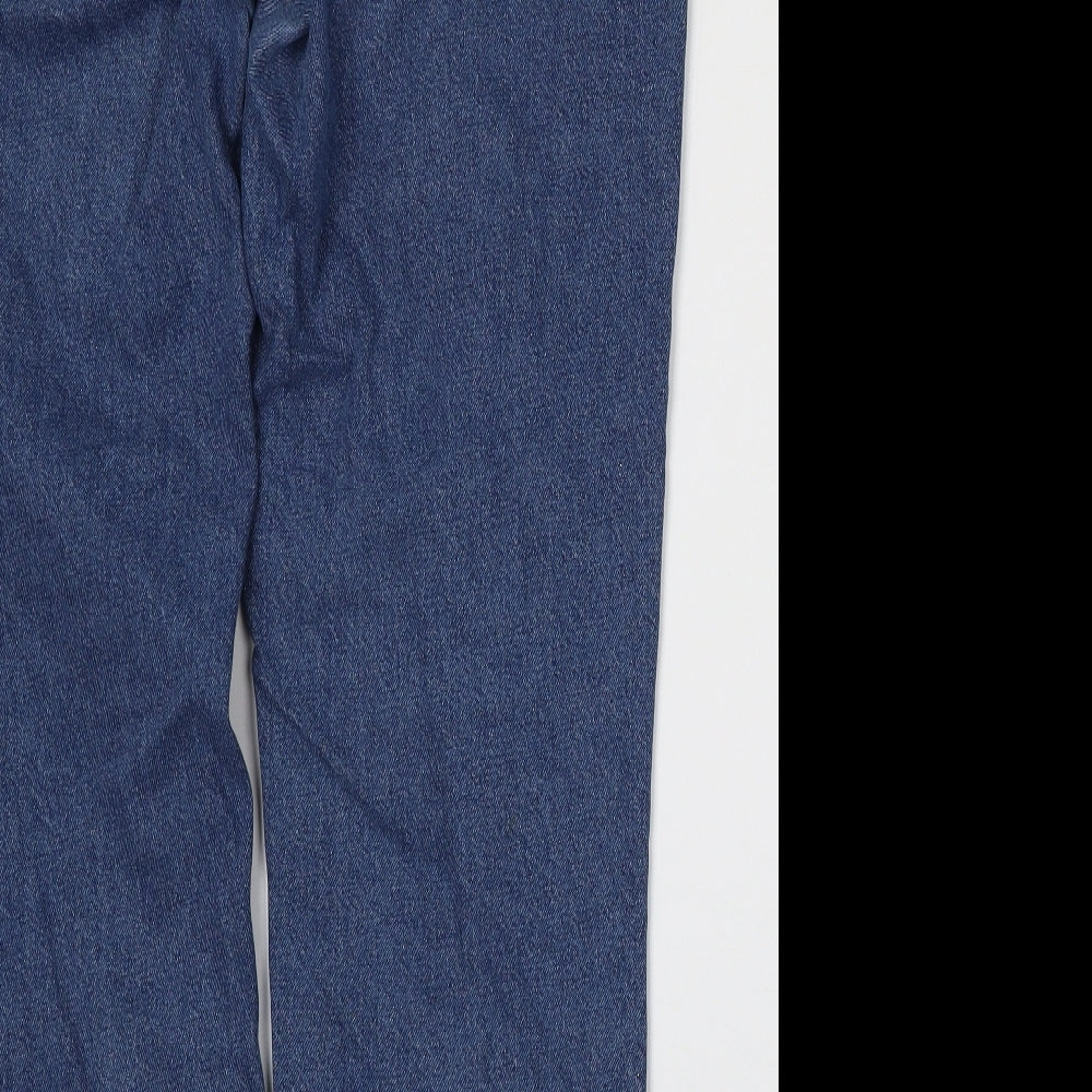 ASOS Womens Blue Cotton Cropped Jeans Size 40 in L30 in Regular Button