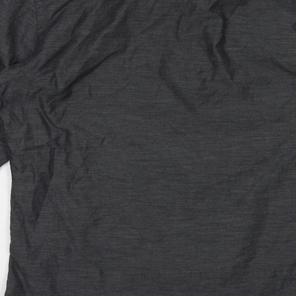 Fisk of Oslo Mens Grey Cotton Dress Shirt Size 15.5 Collared Button