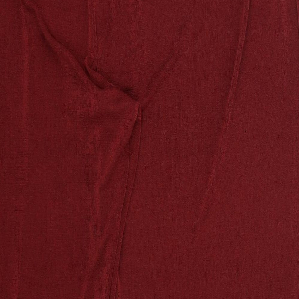 Julipa Womens Red Polyester Trousers Size 30 L27 in Regular