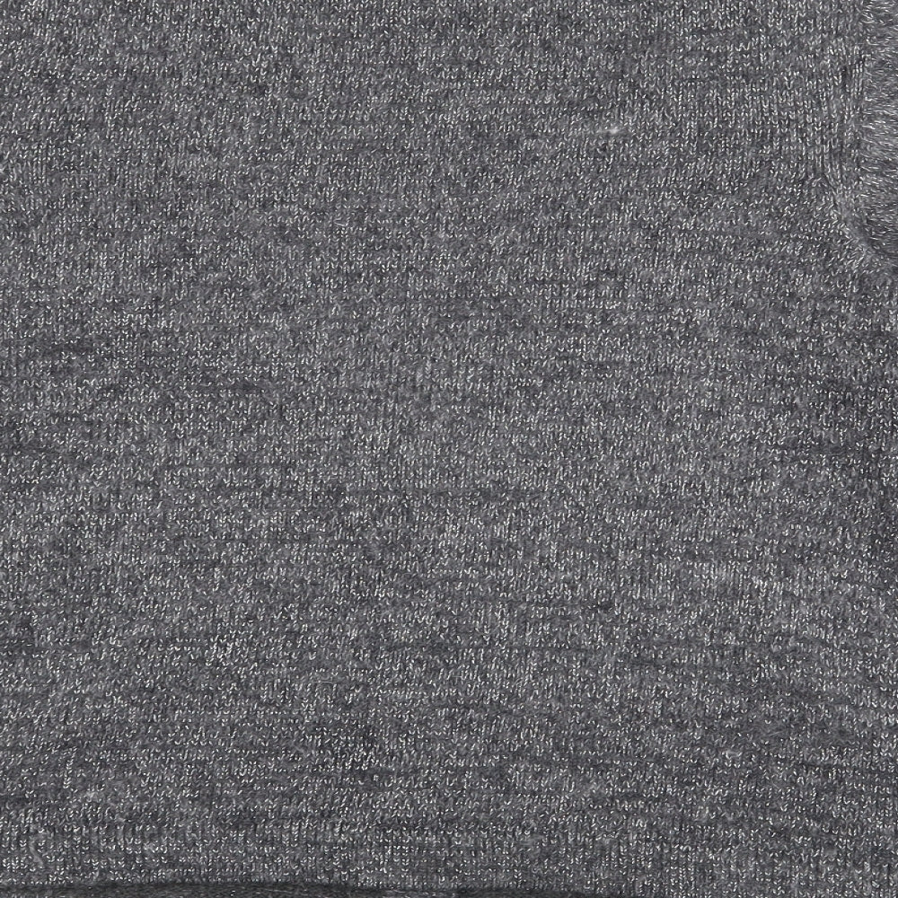 George Womens Grey V-Neck Acrylic Cardigan Jumper Size 14