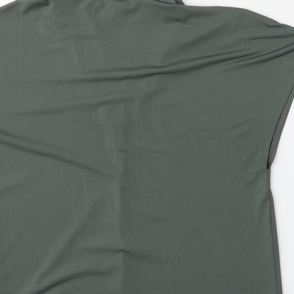 H&M Womens Green V-Neck Polyester Pullover Jumper Size M