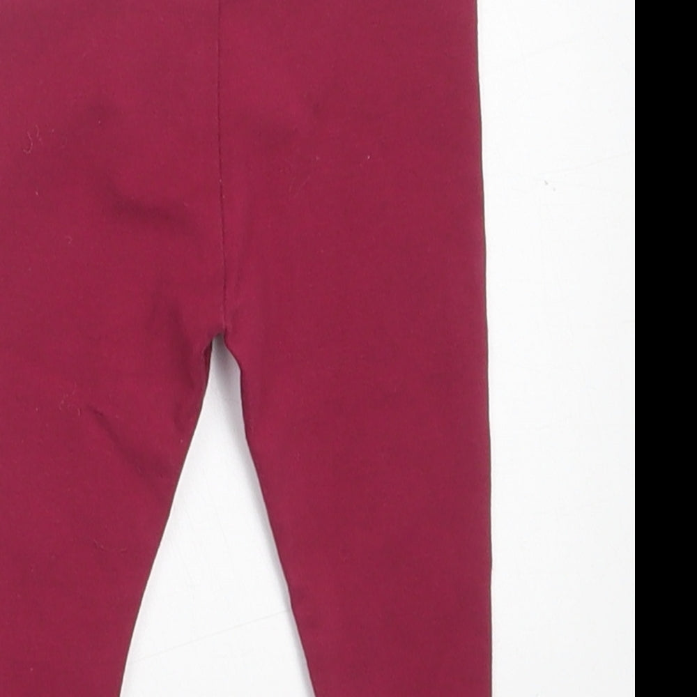 Dunnes Stores Girls Purple Floral Cotton Capri Trousers Size 0-3 Months Pullover