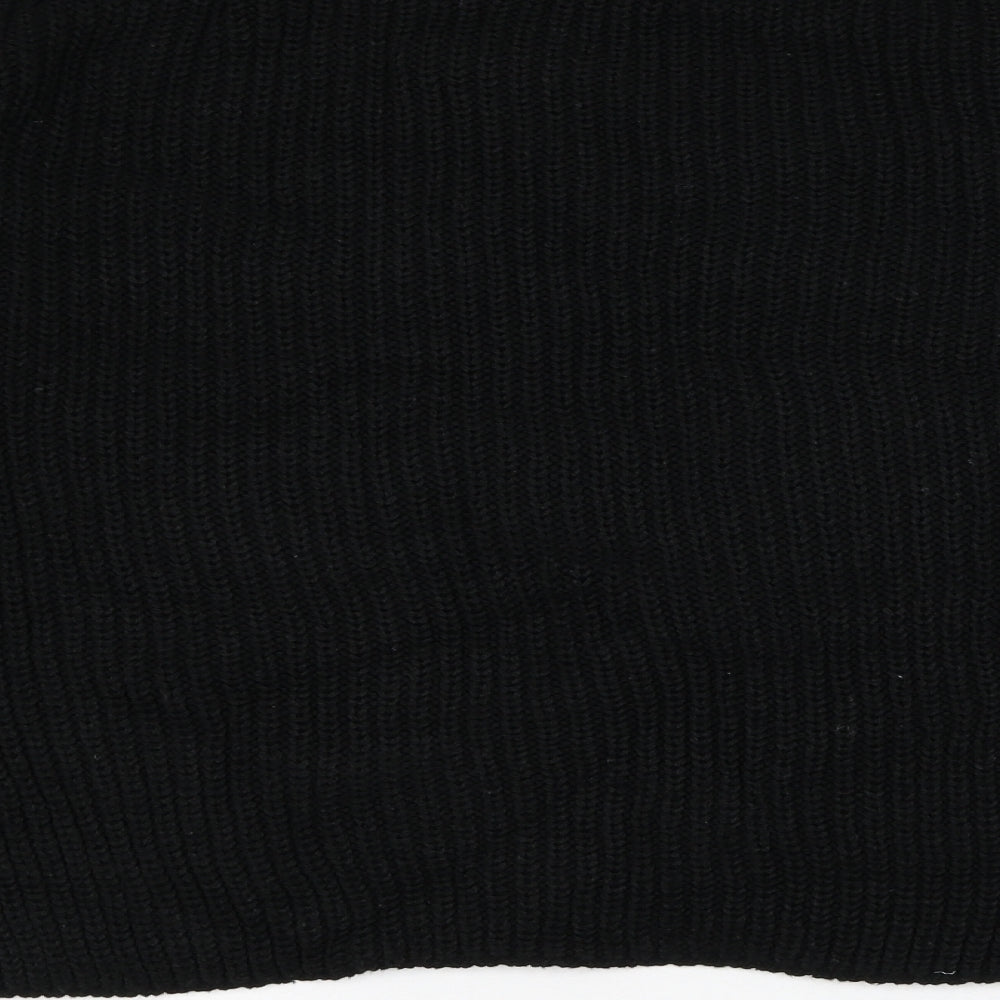 New Look Womens Black Round Neck Acrylic Pullover Jumper Size S