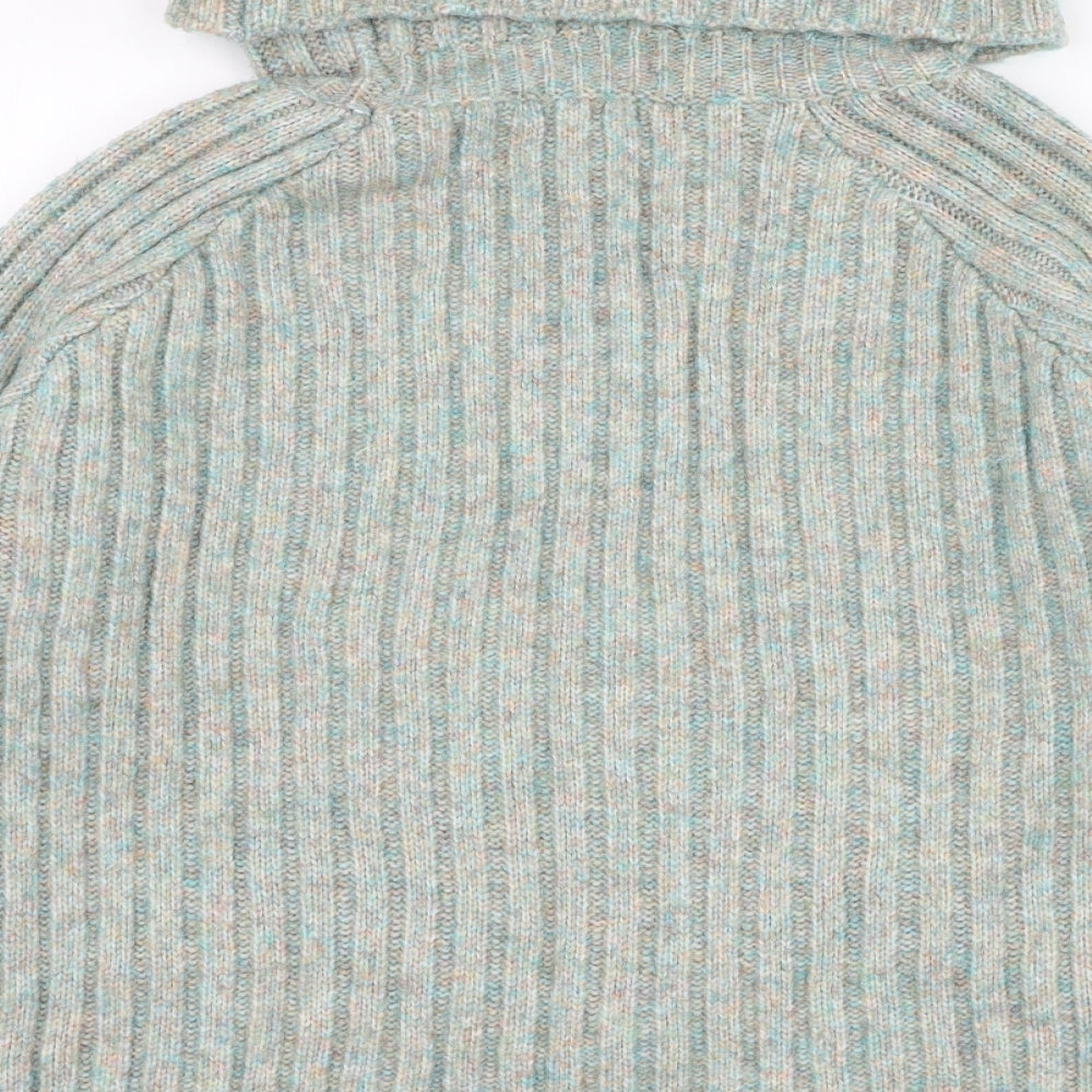 George Womens Green Roll Neck Acrylic Pullover Jumper Size M