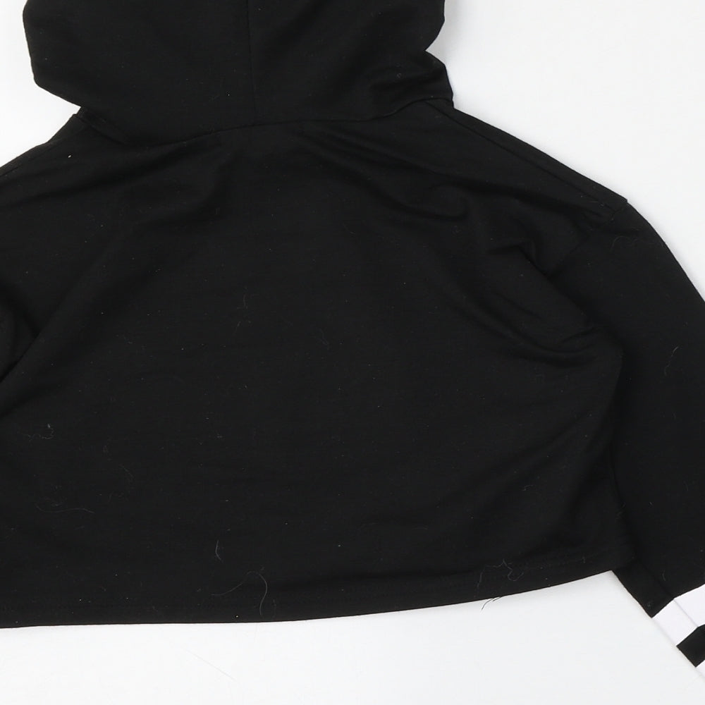 Fancyoube Girls Black Cotton Pullover Hoodie Size 10-11 Years Tie - Among us