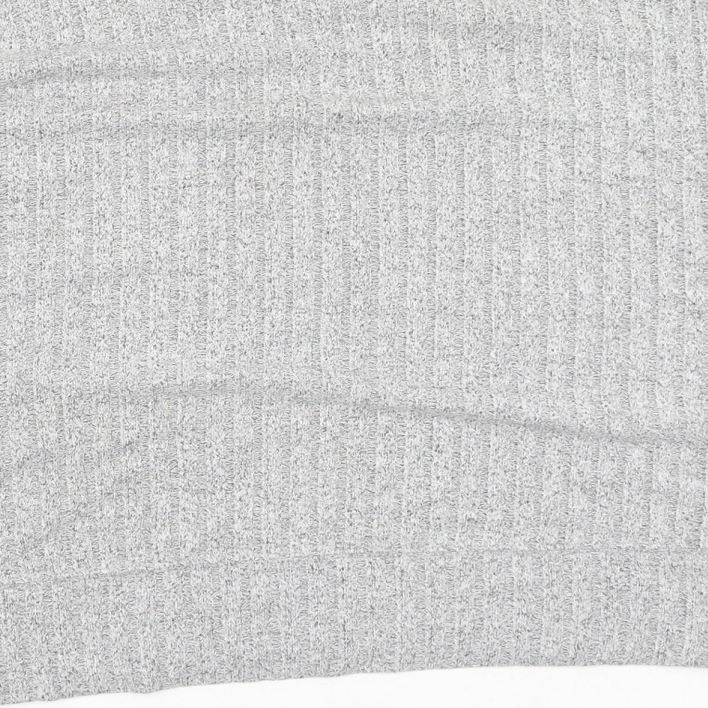 Marks and Spencer Womens Grey Round Neck Polyester Pullover Jumper Size 16