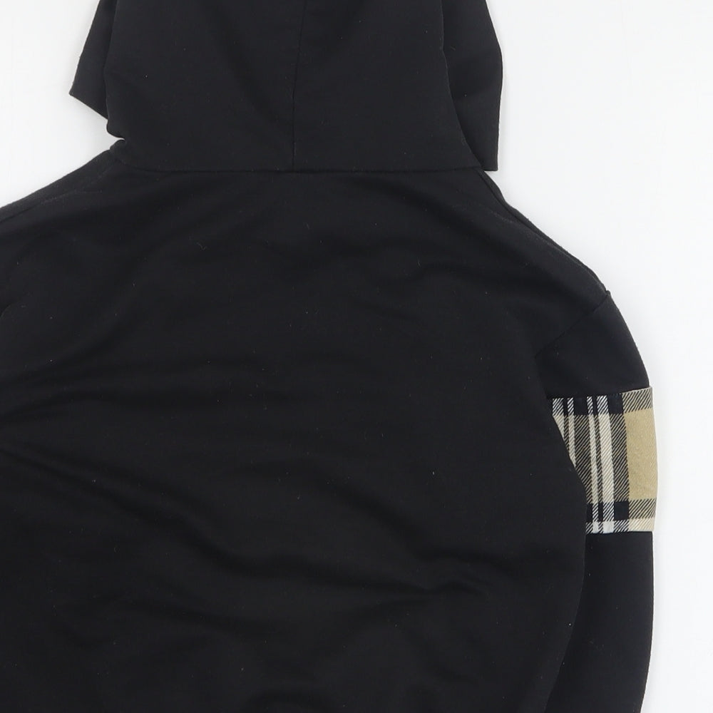 SheIn Boys Black Cotton Pullover Hoodie Size S Pullover