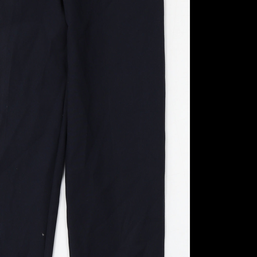 Wilkies Womens Blue Polyester Trousers Size 14 L24 in Regular