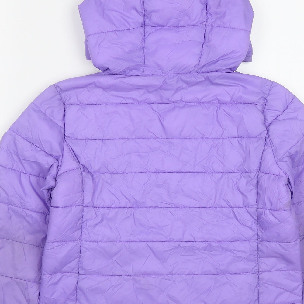 Gap Girls Purple Quilted Coat Size S Zip