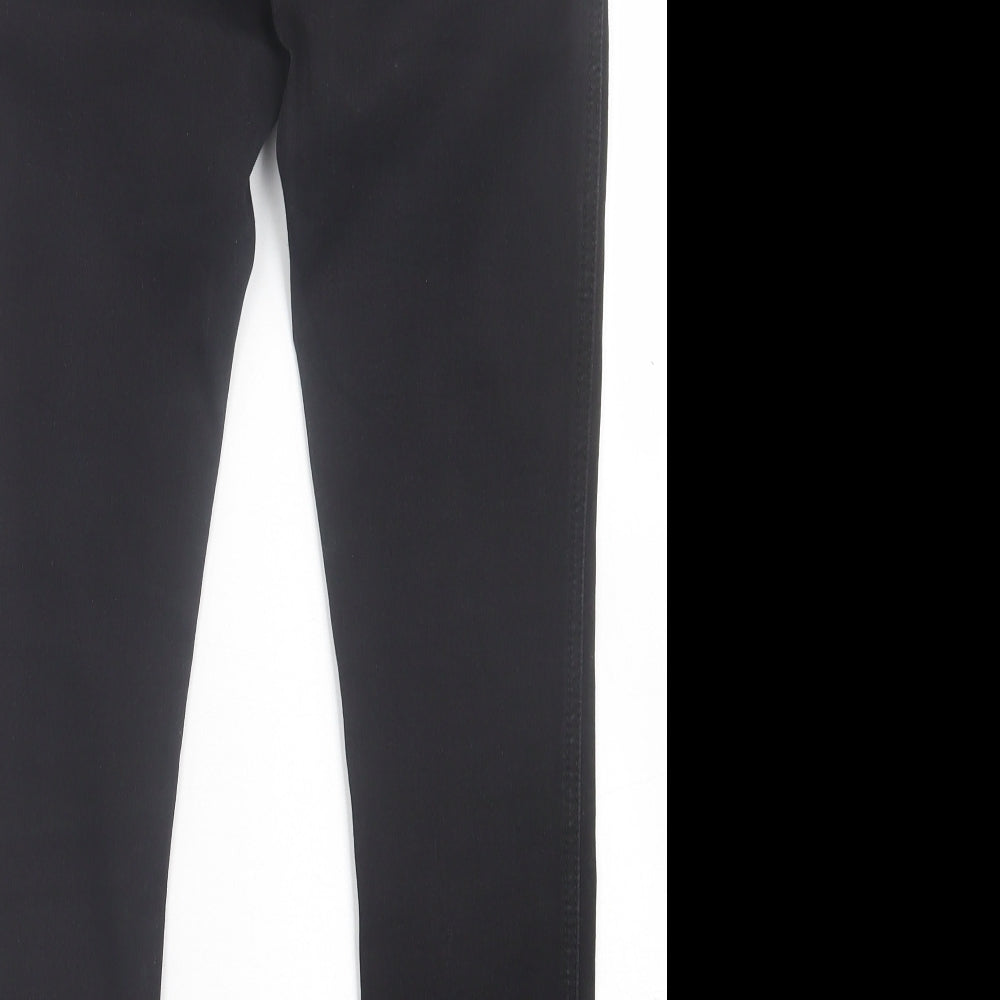 Boohoo Womens Black Cotton Skinny Jeans Size 12 L27 in Regular Button