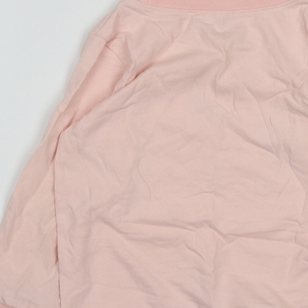WinZero Girls Pink Cotton Basic Casual Size 5 Years Round Neck - Unicorn Print