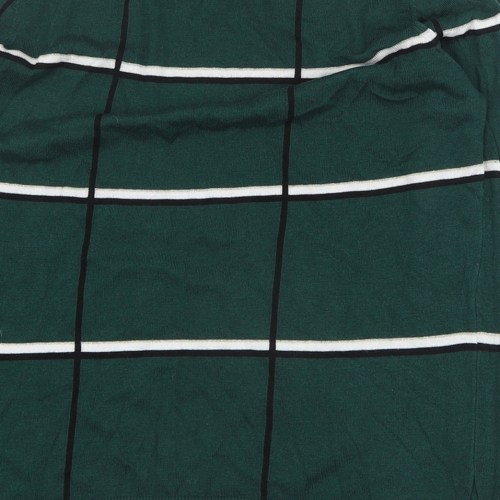 NEXT Womens Green Round Neck Polyester Pullover Jumper Size 14