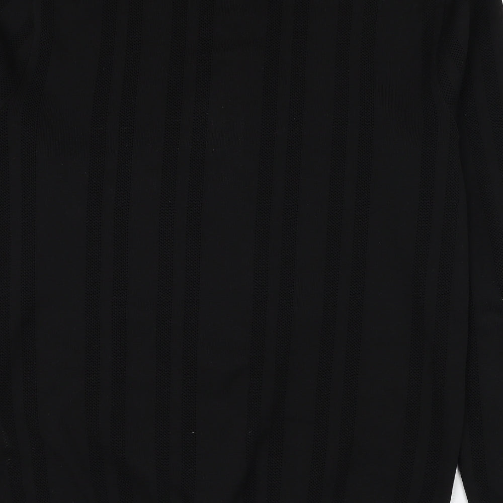 River Island Mens Black Round Neck Polyester Pullover Jumper Size L