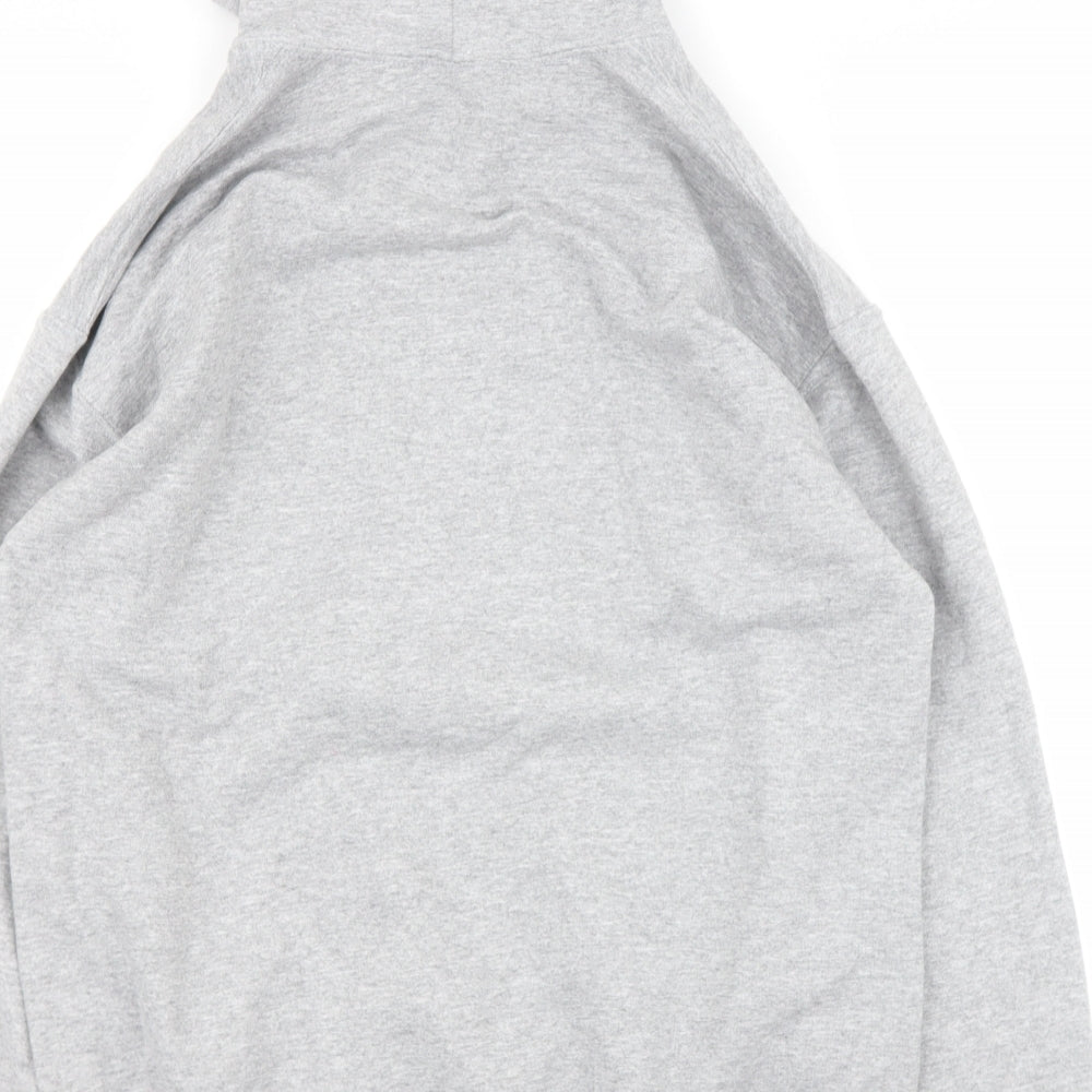 Gildan Mens Grey Cotton Pullover Hoodie Size M