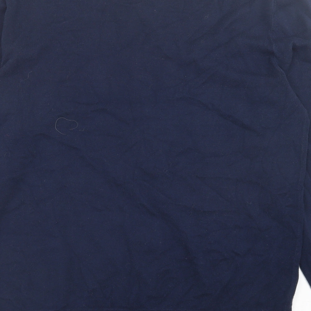 Gap Mens Blue V-Neck Acrylic Pullover Jumper Size M