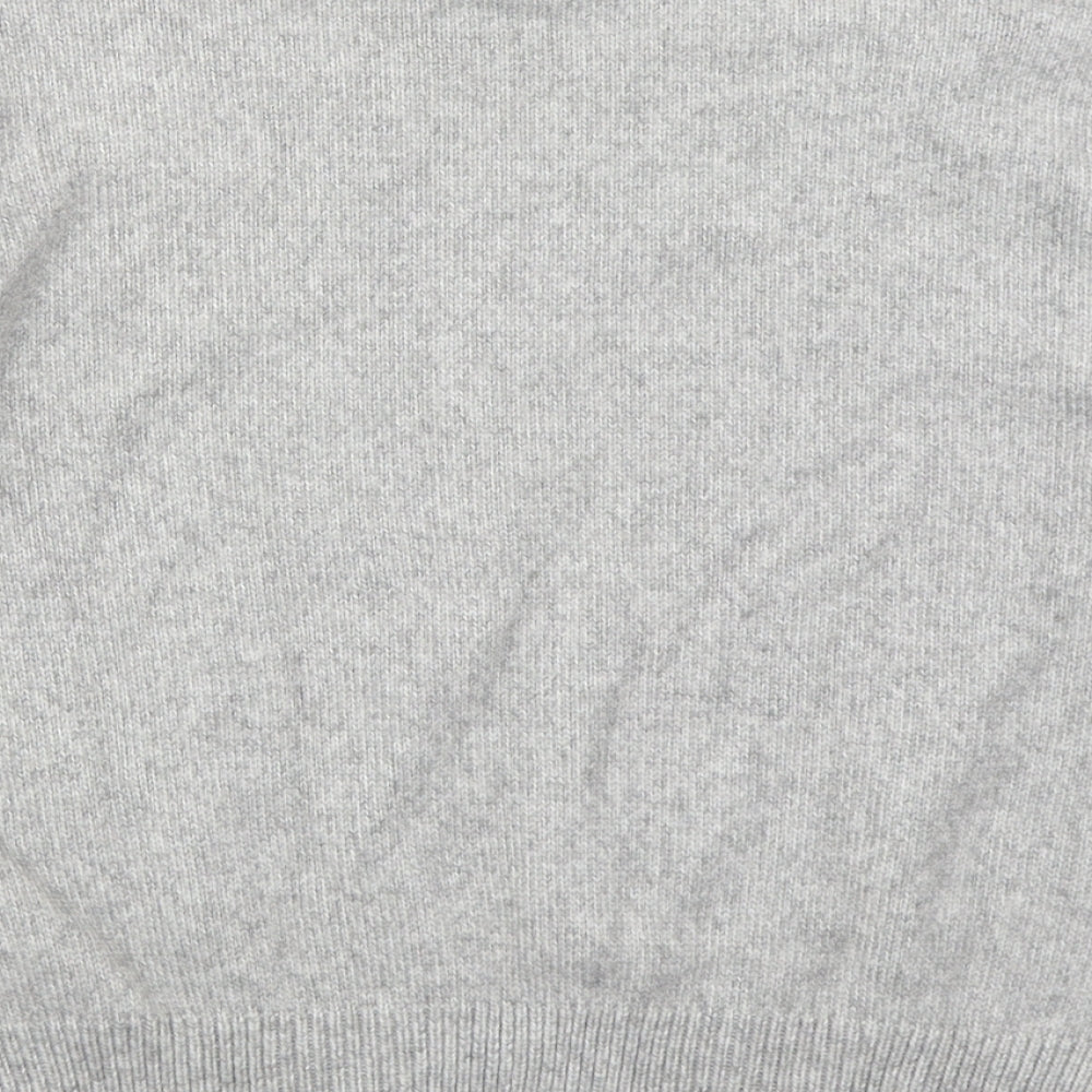 Marks and Spencer Womens Grey Mock Neck Polyester Pullover Jumper Size S