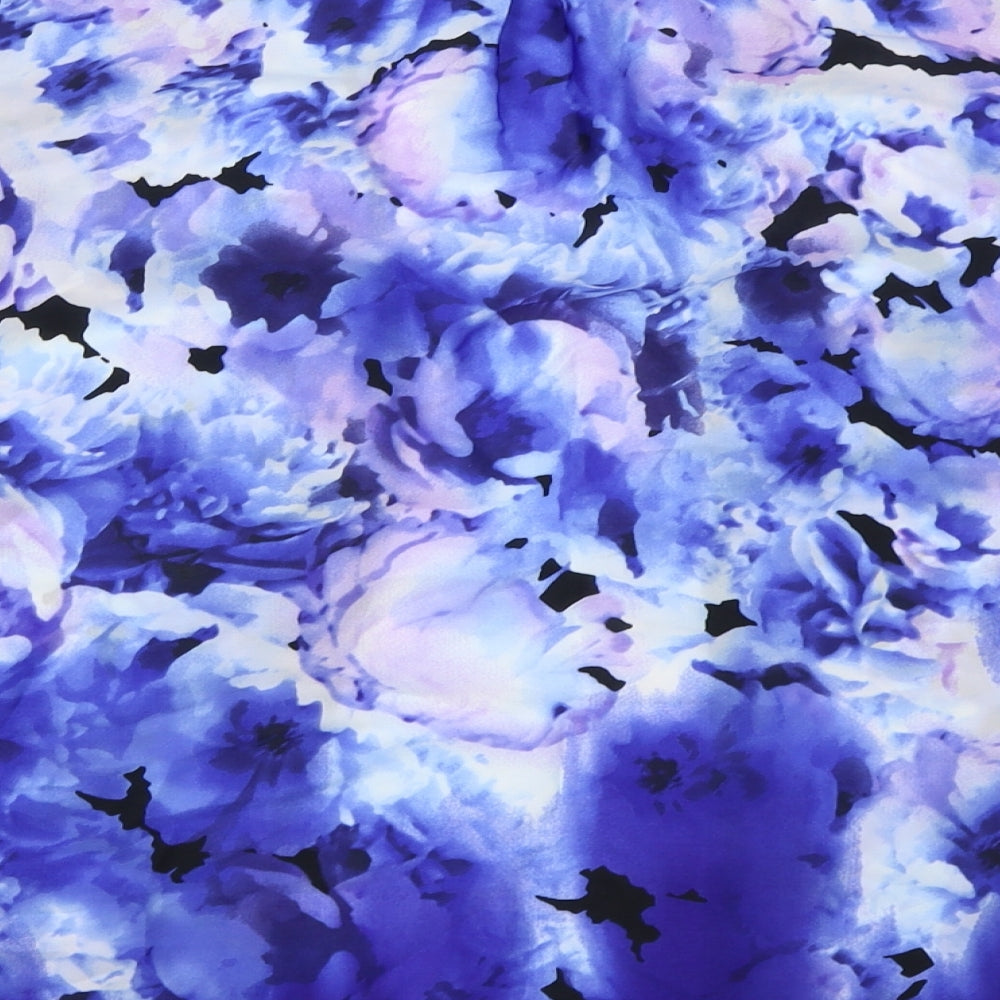 Roman Womens Blue Floral Jacket Size 10