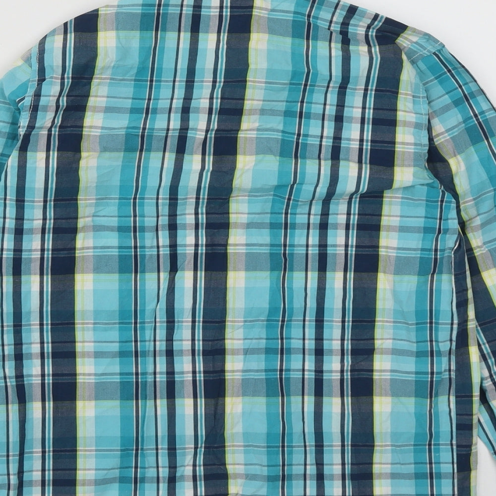Nameit Boys Multicoloured Plaid Cotton Button-Up Size 11-12 Years Collared Snap