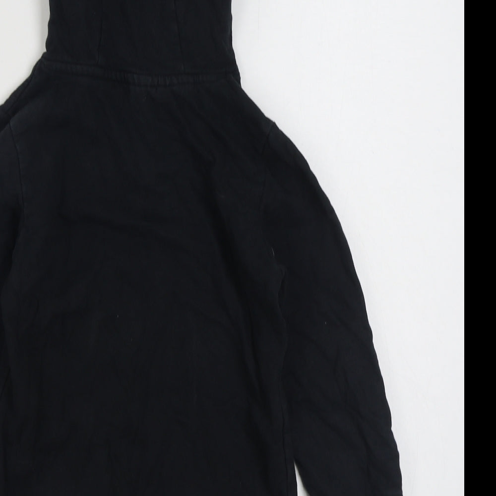 BPC Girls Black 100% Cotton Pullover Hoodie Size 6-7 Years Pullover