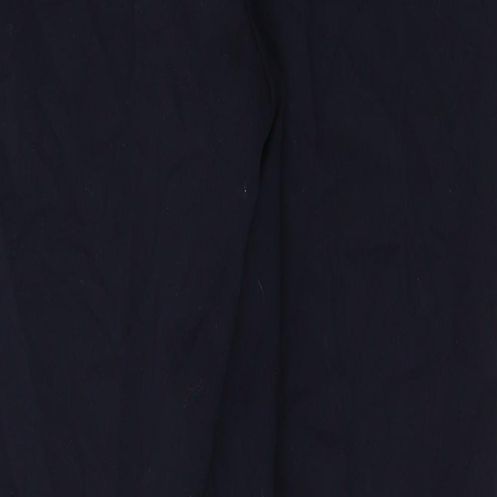 Per Una Womens Blue Polyester Trousers Size 14 L28 in Regular Button