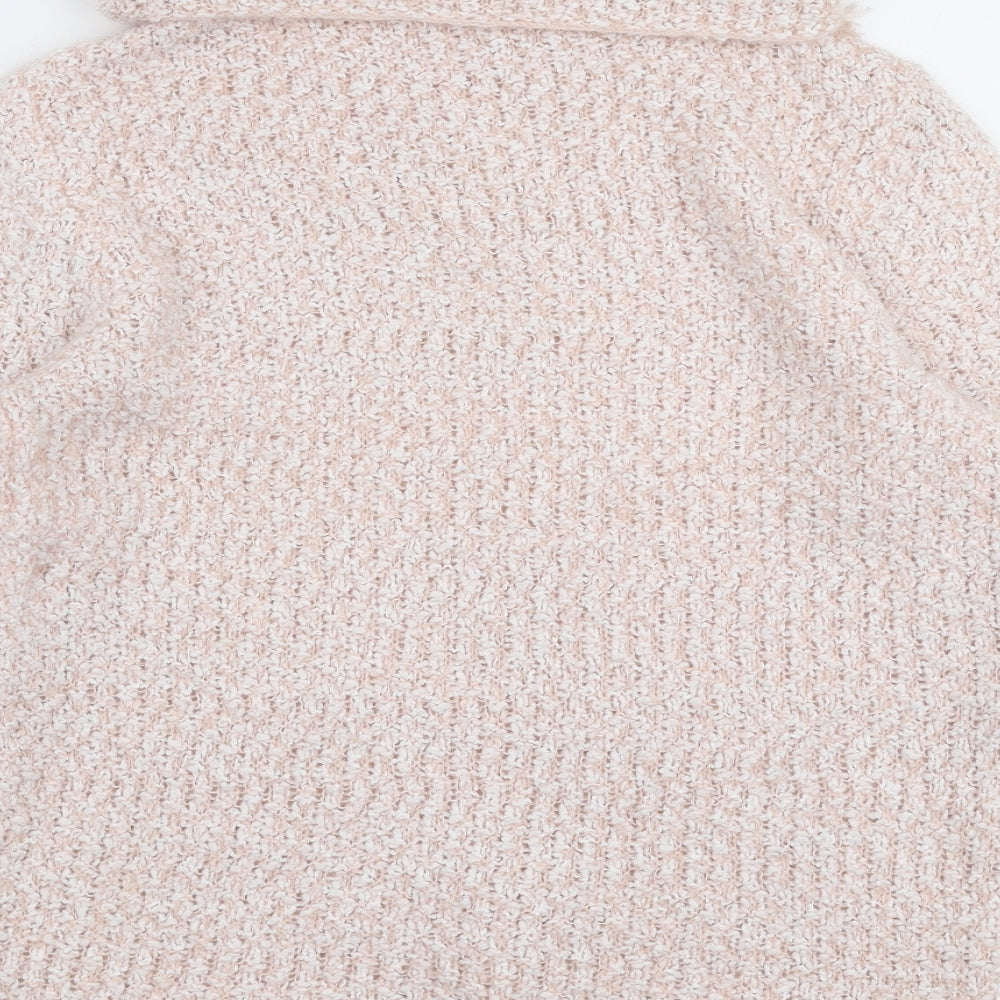 Bonmarche Womens Pink Roll Neck Polyester Pullover Jumper Size 10