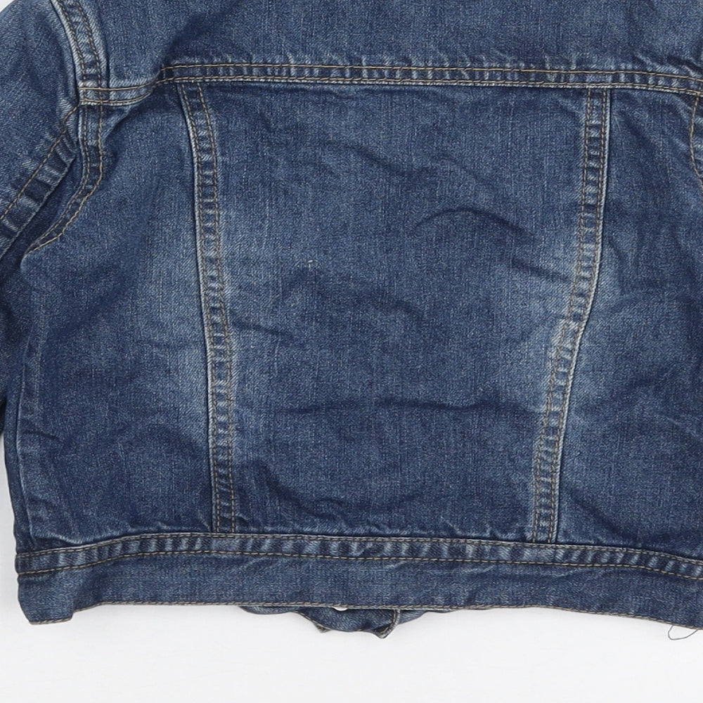 Blue Zoo Girls Blue Jacket Size 8 Years Button