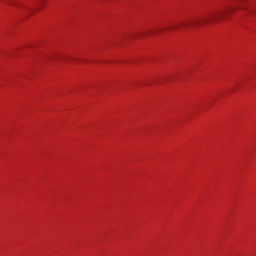 NEXT Boys Red Cotton Basic T-Shirt Size 6 Years Crew Neck Pullover