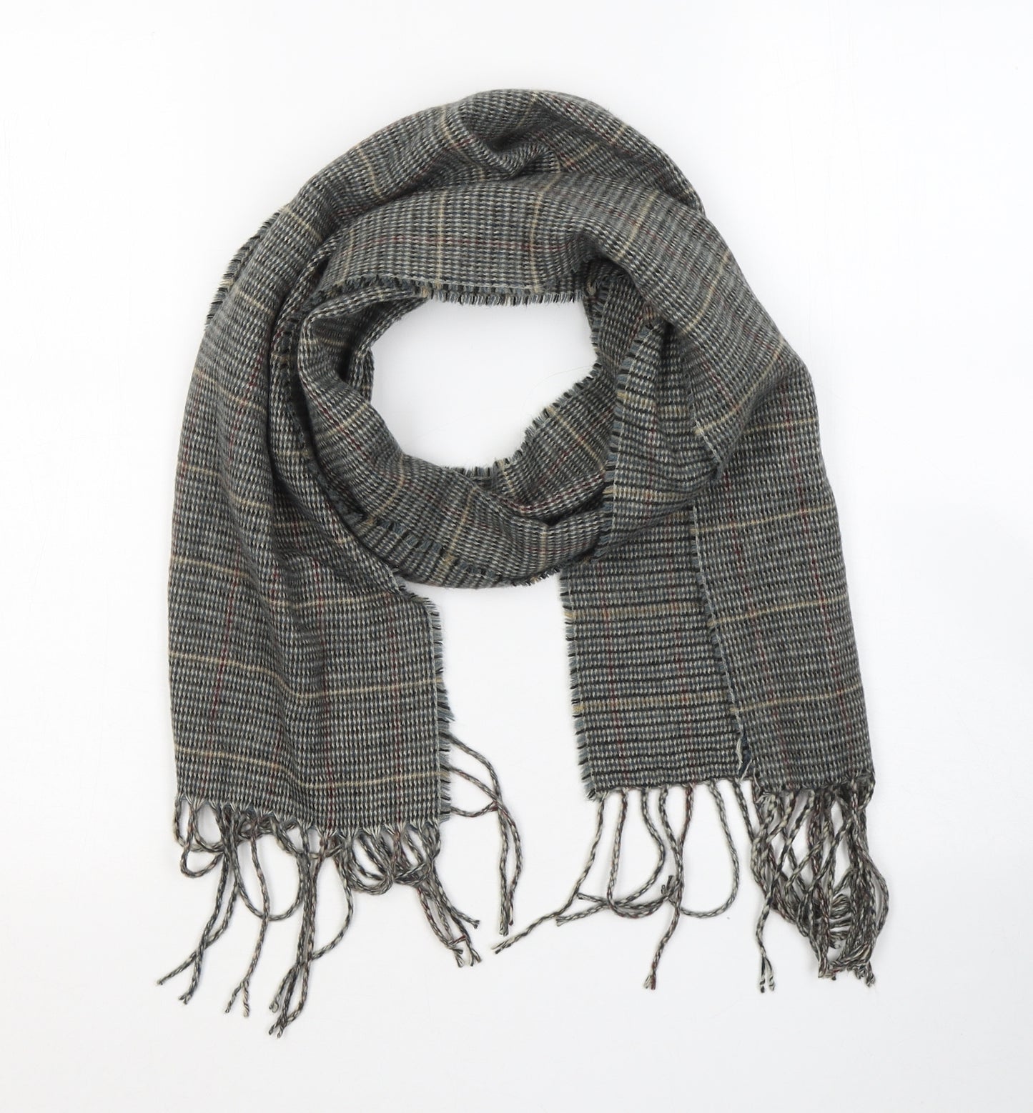 Preworn Unisex Green Geometric Acrylic Scarf