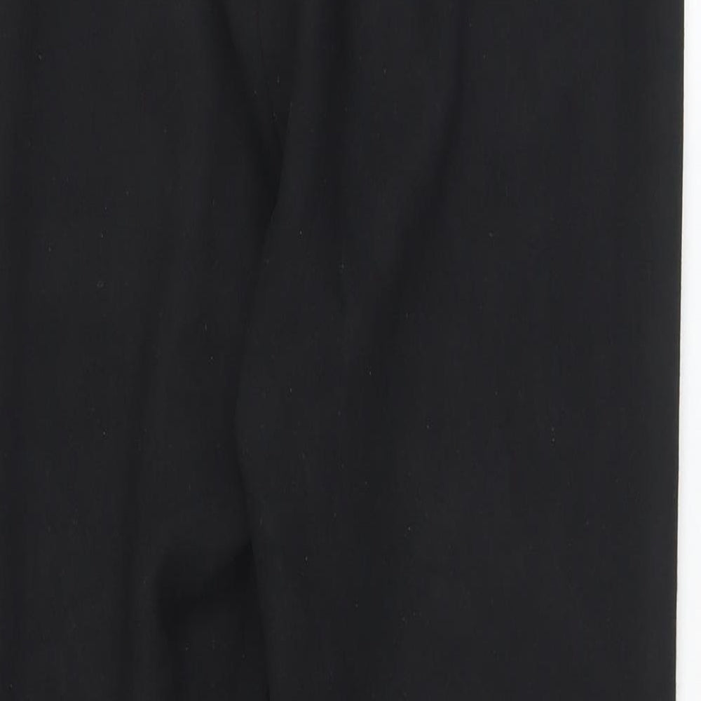 Jeff & Co Womens Black Polyester Trousers Size 14 L26 in Slim