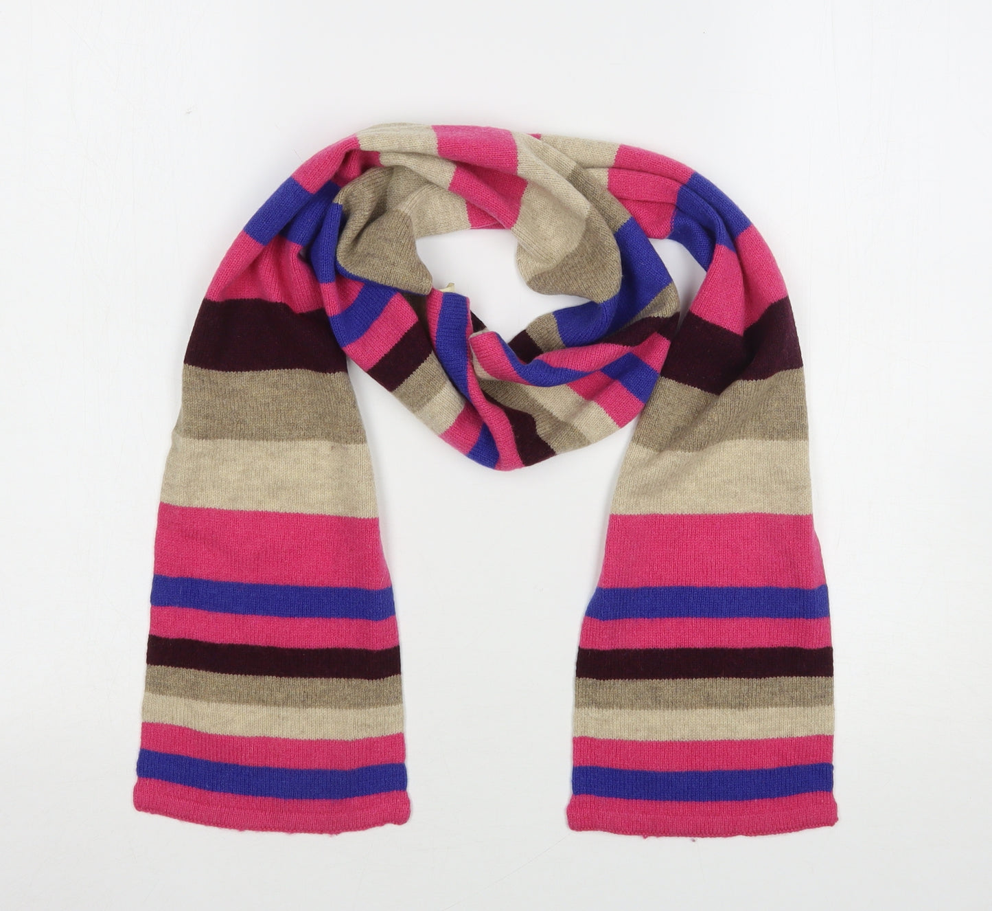 NEXT Womens Multicoloured Striped Polyester Scarf