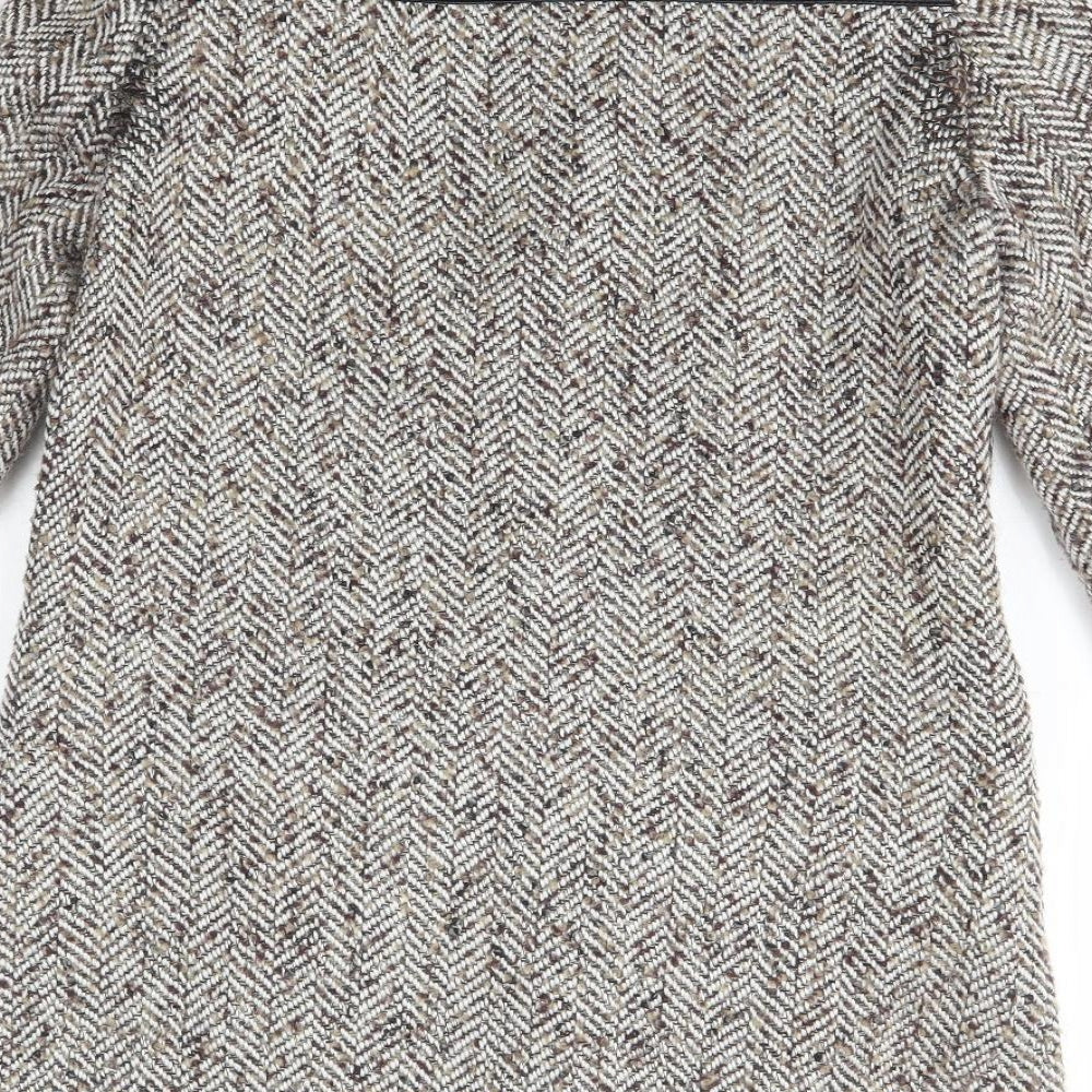 River Island Womens Brown Herringbone Jacket Size 10 Button