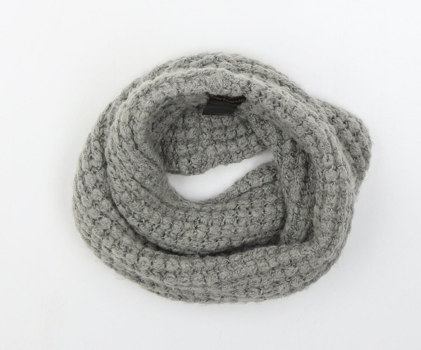 Barbour Mens Grey Acrylic Cowl/Snood Scarf One Size