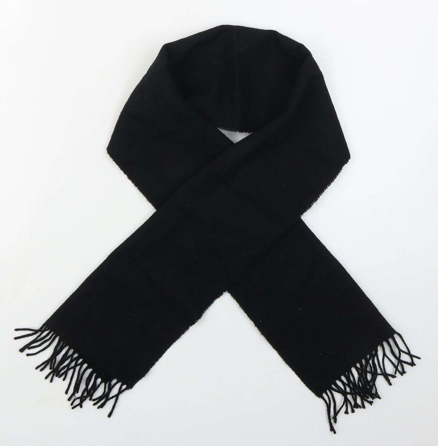 Liberty Mens Black Wool Rectangle Scarf Scarf One Size