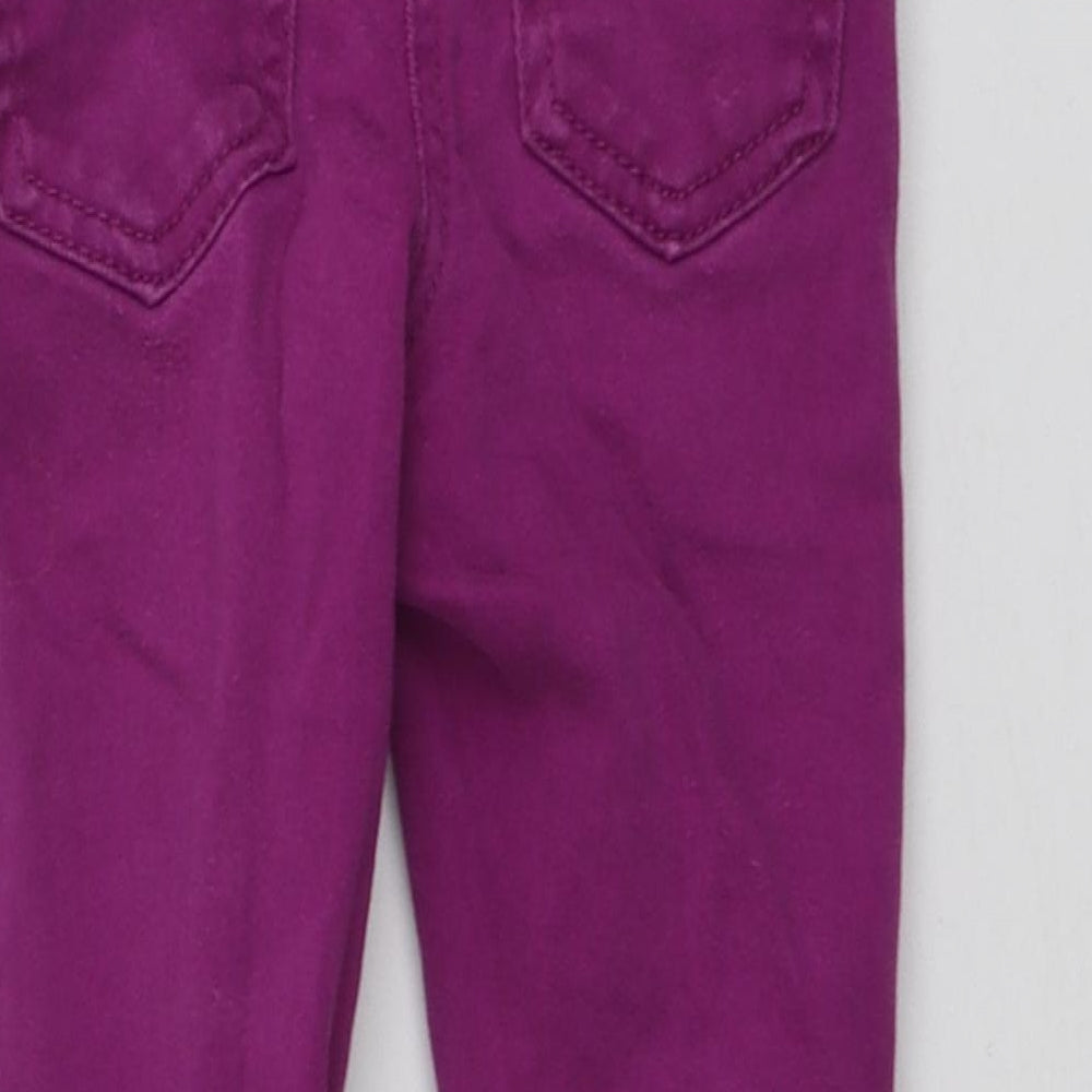 NEXT Girls Purple Cotton Skinny Jeans Size 4 Years Regular