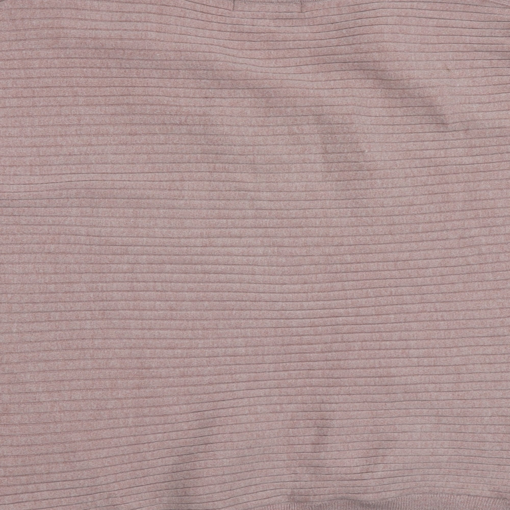 F&F Womens Pink V-Neck Viscose Pullover Jumper Size 12