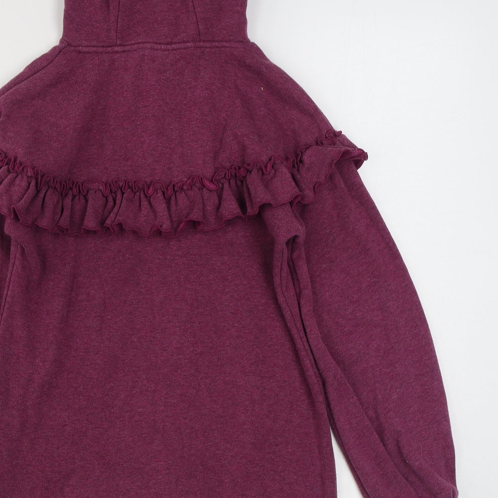 Sports Direct Girls Purple Cotton Pullover Hoodie Size 9-10 Years Pullover - Frozen