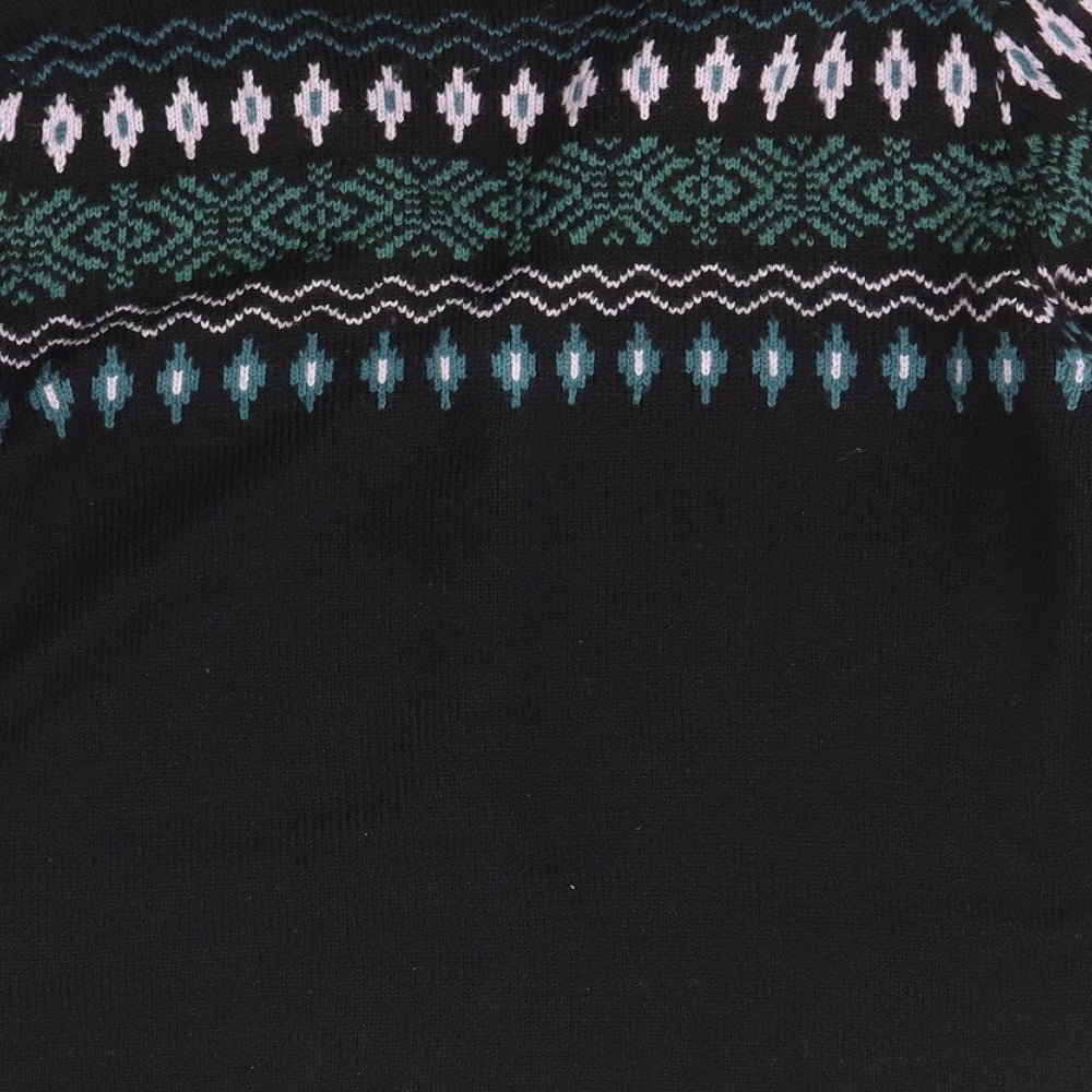 Casual Comfort Womens Black Collared Acrylic Cardigan Jumper Size 18