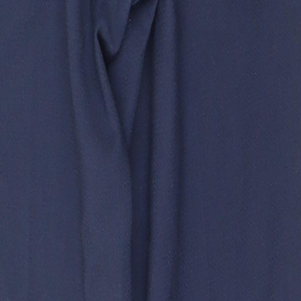 Sisley Womens Blue Polyester Capri Trousers Size 8 L27 in Regular Hook & Eye